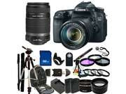 Canon EOS 70D (8469B016) DSLR Camera with 18-135mm STM f/3.5-5.6 Lens & Canon 55-250mm Lens With Deluxe Accessory Bundle
