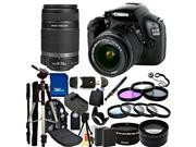 Canon EOS 1100D / Rebel T3 Digital Camera and 18-55mm IS II & EF-S 55-250mm IS II Lenses. Also Includes: Wide Angle & Telephoto Lenses, 7 Pro Filters, Tripod, M
