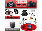 Canon Rebel T5i Black 18.0 MP Digital SLR Camera With 18-55mm IS Lens & Simple Accessory Package