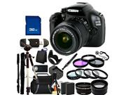 Canon 1100D / EOS Rebel T3 Digital Camera and 18-55mm IS II Lens Kit. Includes: Wide Angle & Telephoto Lenses, 3 Piece Filter Kit (UV-CPL-FLD), 4 Piece Macro Fi