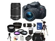 Canon EOS Rebel T5i DSLR Triple Lens Kit with 18-55mm IS STM, 55-250mm IS II Lenses. Includes: Wide Angle & Telephoto Lenses, 3 Piece Filter Kit (UV-CPL-FLD), 1