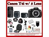 Canon EOS Rebel T4i 3 Lens Pro Kit (16PC KIT)