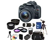Canon EOS Rebel SL1 DSLR Camera with EF-S 18-55mm f/3.5-5.6 IS STM Lens. Includes 0.45X Wide Angle Lens, 2X Telephoto Lens, 3 Piece Filter Kit(UV-CPL-FLD), 16GB