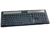 Compucessory Wireless Solar Keyboard, 16-1/8"x6"x7/8", Black - Wireless - RF - Black