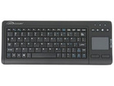 Compucessory Touchpad Wireless Keyboard, 2.4G, 4-3/8"x11"x7/8", BK - Wireless - RF - Black - 78 KeyTouchPad - Computer - Multimedia Hot Key(s)