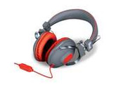 HM-260 Dynamic Stereo Headphones with Microphone - Grey/Red