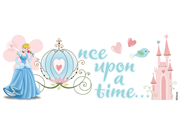 Sticko 434797 Disney Title Dimensional Sticker 7 in. x 2.5 in. -Cinderella - Once Upon A Time...