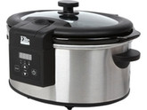 Maxi-Matic Elite Platinum MST-6013D Stainless Steel 6Qt. Programmable Slow Cooker with Digital Touchpad and Locking lid