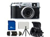 Fujifilm X100S Digital Camera Kit - 8GB Memory Card, High Speed Memory Card Reader, Gripster Tripod, Carrying Case & Microfiber Cleaning Cloth