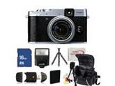 Fujifilm X20 Digital Camera (Black). Includes: 16GB Memory Card, High Speed Memory Card Reader, Extended Life Replacement Battery, Slave Flash, Gripster Tripod,