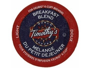Timothy's World Coffee, Breakfast Blend, K-Cup Portion Pack, 96 Count