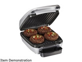Hamilton Beach 25359 Stainless Steel Removable Plate Indoor Grill