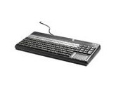 HP FK218AA#ABA Black Wired POS Keyboard with Magnetic Stripe Reader
