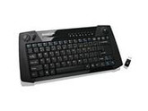 IOGEAR Black  Multimedia Keyboard With Laser Trackball and Scroll Wheel