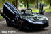 Ride On super sports car for kids Lamborghini in black doors up
