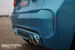 BMW X6 rear view mufflers Blue