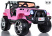 pink lifted crawler ride on parental remote white background