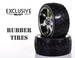 rubber tires for lifted crawler white background