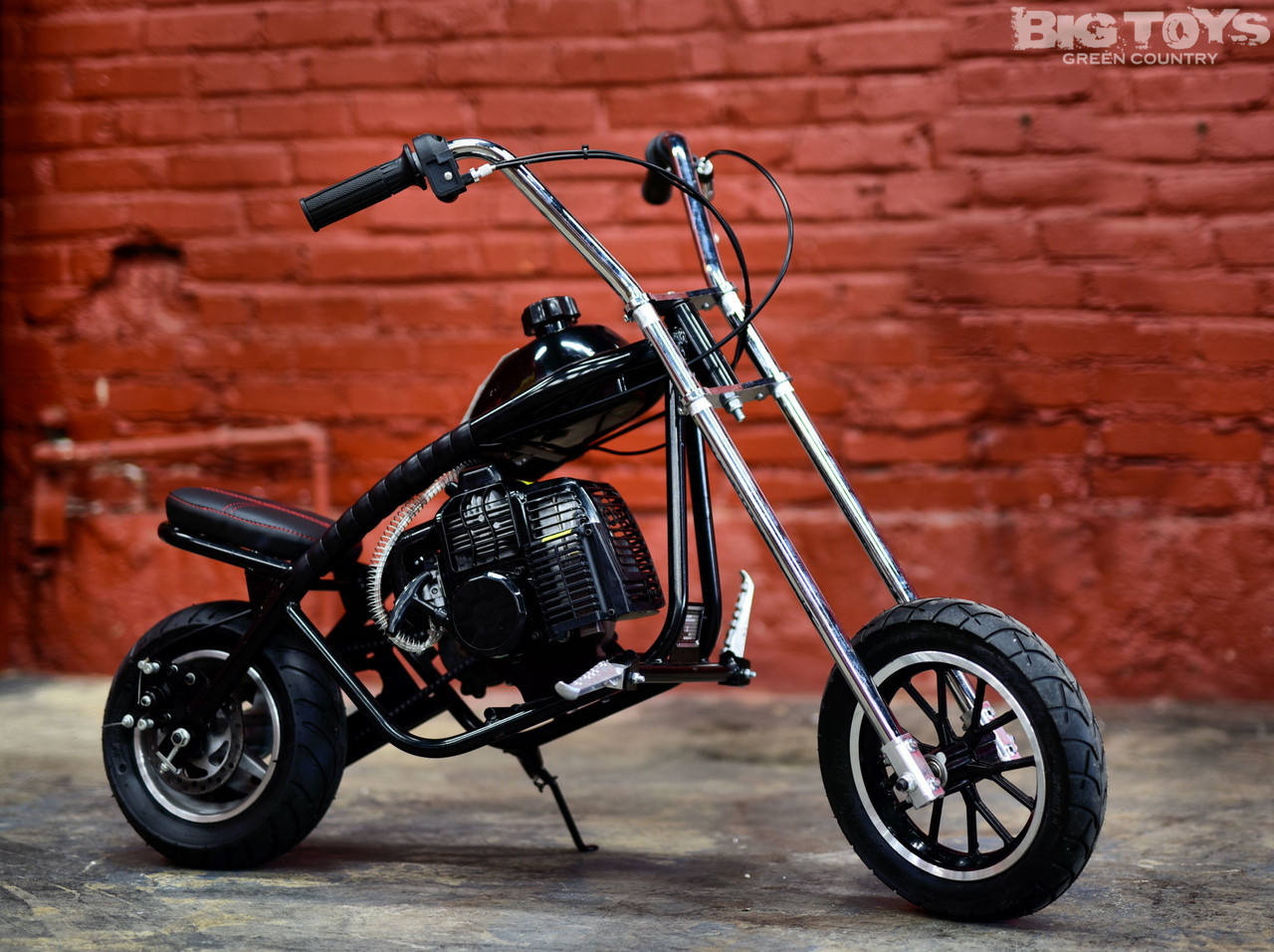 Fast Kids Mini Bike Chopper Motorcycle 49cc Gas Black Big Toys