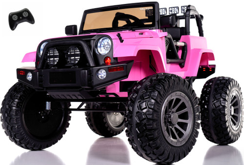 pink lifted jeep power wheels