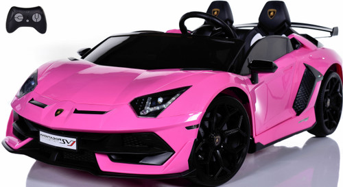 24v Drift Lamborghini Ride On Car w/ Parental Remote & Drift Tires - Pink