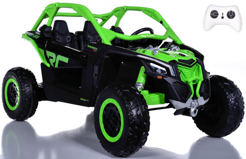 24v Can-Am Maverick X3 Ride On 4x4 UTV w/ Rubber Tires & Leather Seat - Green