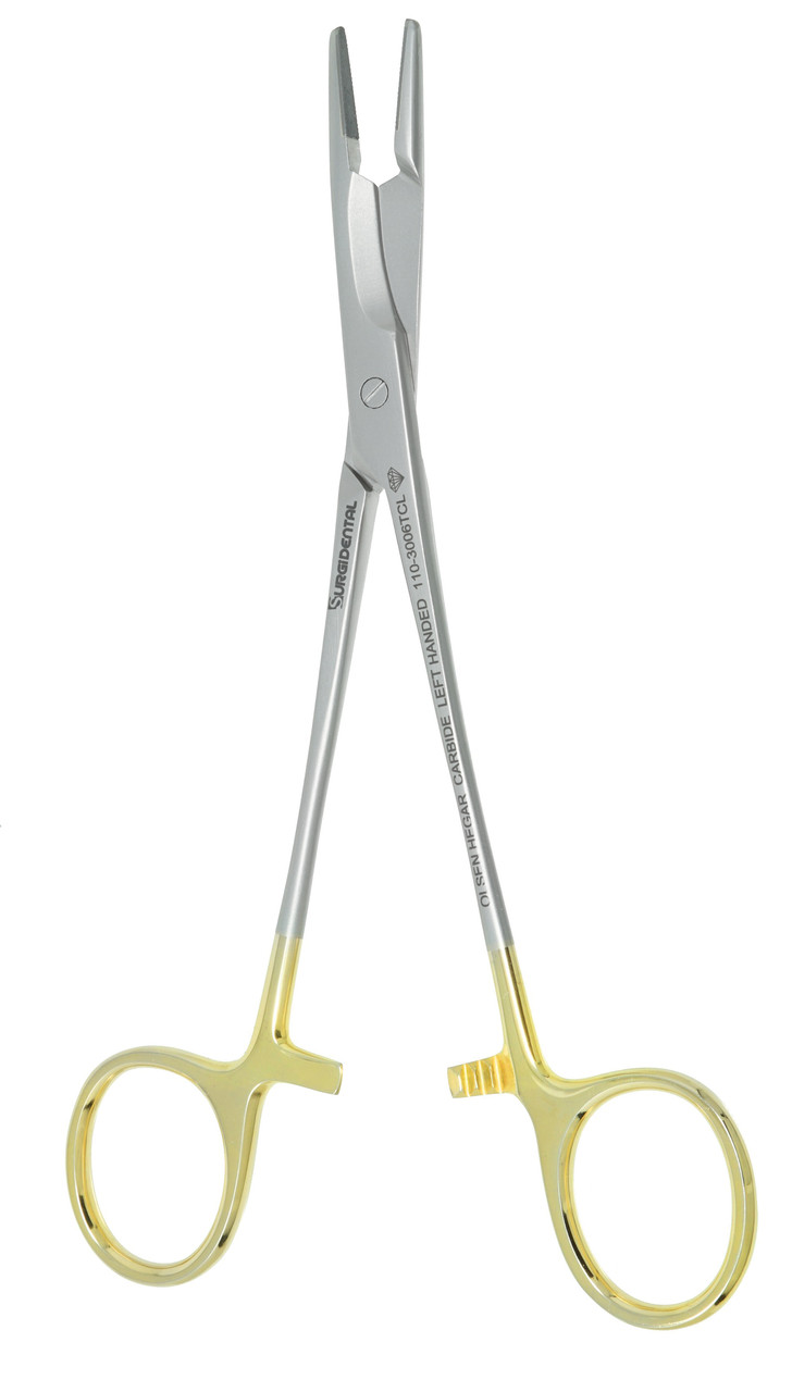 TC Left Handed Olsen Hegar Needle Holder 6.5"