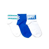 KIKU 3PK GIRLS QUARTER SOCKS GSHKI017