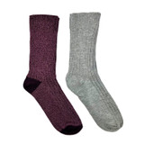 GREENTREAT 2PK LADIES BOOT SOCKS LSHGT1744