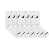 NAUTICA 7PK MENS REGEN CREW SOCKS WHITE MSHNT101