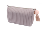 GREENTREAT LADIES WASHBAG LARGE QUILTED PINK WITH APPLIQ LBHGT002