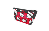 HELLO KITTY 2PK LADIES WASHBAGS AOP SET BLK RED LBHHK015