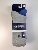 PENGUIN 3PK MENS TERRY FB CREW SOCKS MSHPE2824
