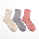 GREENTREAT BAMBOO 3PK LADIES QUARTER SOCKS PICOT LSHGT2575