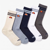 ELLESSE 5PK MENS POLY CREW SOCK MSHEL1648