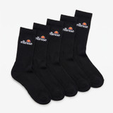 ELLESSE 5PK MENS POLY CREW SOCK MSHEL2120
