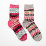 KIKU 2PK LADIES BOOT SOCKS LSHKI328
