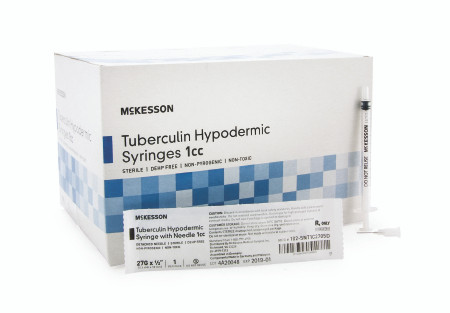 Tuberculin Syringe With Needle Mckesson 1 Ml 27 Gauge 12 Inch Detachable Needle Without Safety Case Of 1800 Mckesson Brand 102 Snt1c2705d