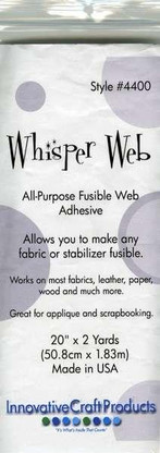 Whisper Web Fusible Web Adhesive - 20 in x 2 yard (white)