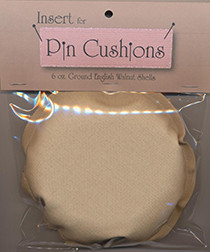 Round Pincushion Insert Crushed Walnuts