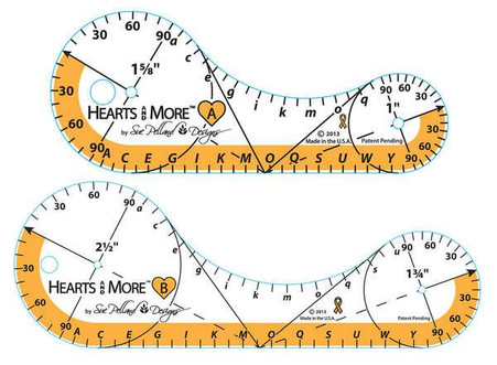 Hearts and More Template Set (small or large)