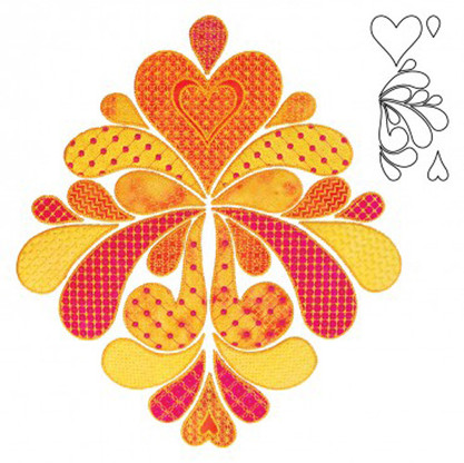 AccuQuilt GO! Die, Heather Feather 2 by Sarah Vedeler