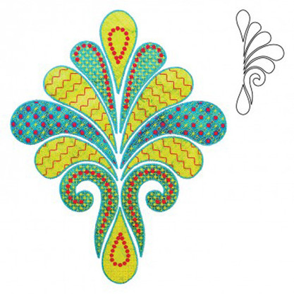 AccuQuilt GO! Die, Heather Feather 1 by Sarah Vedeler