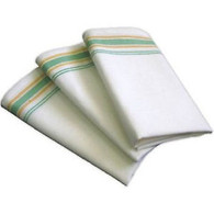 Vintage 1930s Striped Towels 18inx 20in 3/pkg Green / Yellow