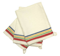Vintage 1930s Striped Towels 18inx 20in 3/pkg Multi