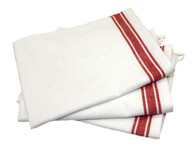 Vintage 1930s Striped Towels 18inx 20in 3/pkg Red