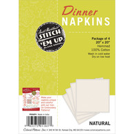 Stitch 'Em Up Napkins 4/pkg Natural / Cream