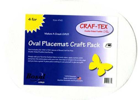 Placemat Craft Pack 16-1/2in x 13-1/4in 4/pkg Oval