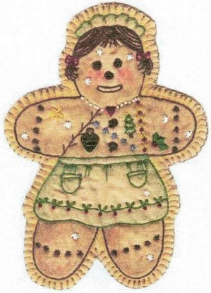 Vintage Ornaments Christmas - Gingerbread Girl