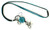 Rhinestone Bling Retractable Lanyard Teal